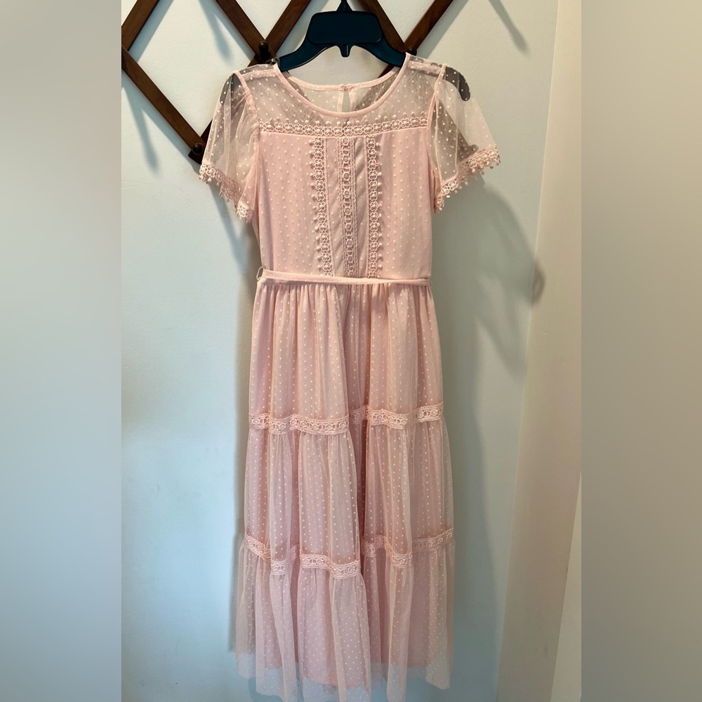 Girls pink dress size 10